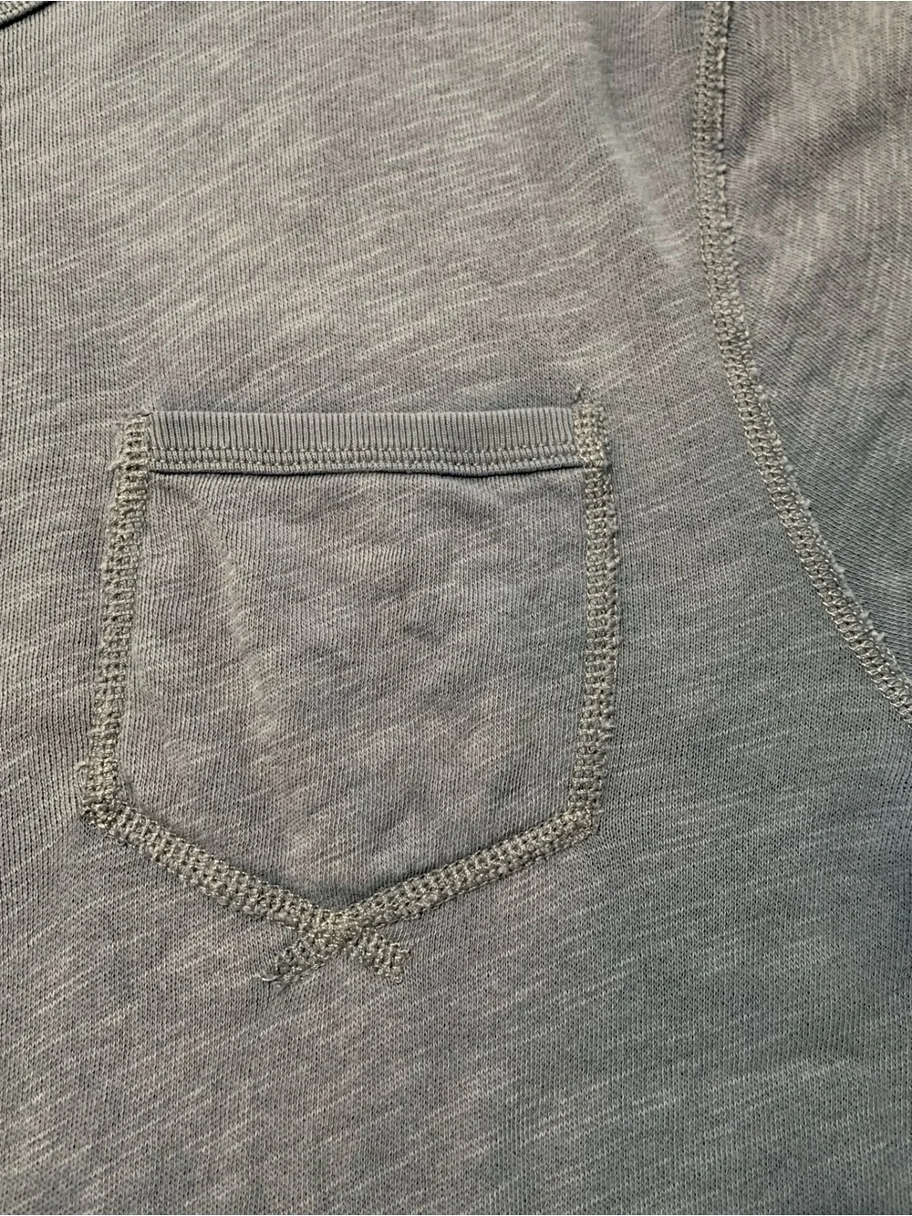 J. Crew Lightweight Sunfaded French Terry Pocket Sweatshirt Medium Blue, Men’s M